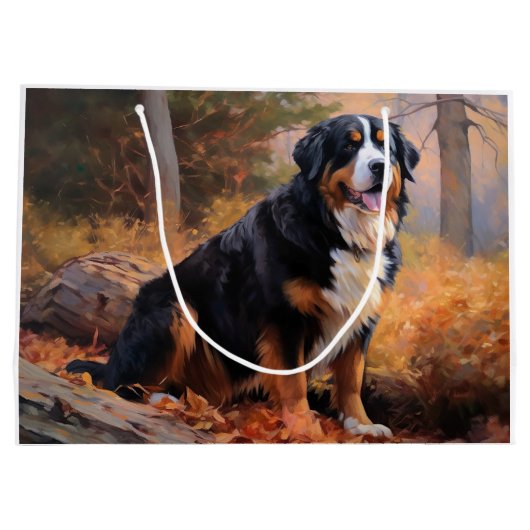 Berner Berg im Herbst Leaves Fall Inspiriert Große Geschenktüte (Rückseite)