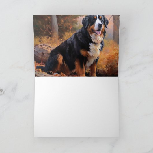 Berner Berg im Herbst Leaves Fall Inspiriert Karte (Innenseite)