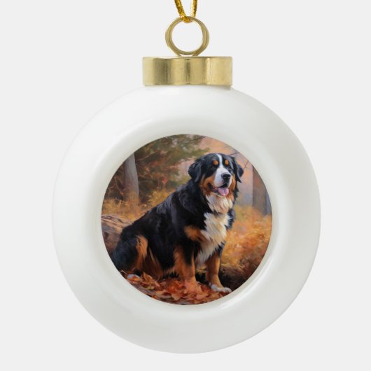 Berner Berg im Herbst Leaves Fall Inspiriert Keramik Kugel-Ornament (Vorderseite)