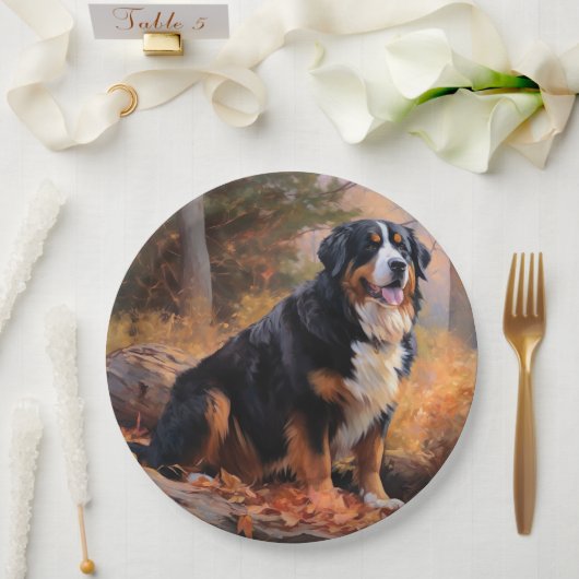 Berner Berg im Herbst Leaves Fall Inspiriert Pappteller (Hochzeit)