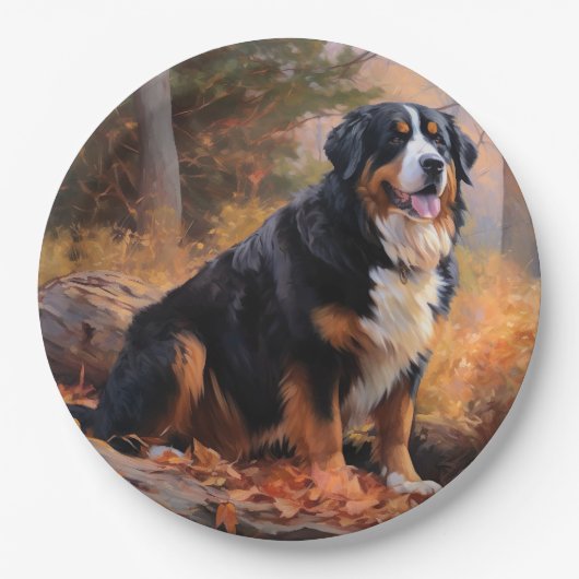 Berner Berg im Herbst Leaves Fall Inspiriert Pappteller (Vorderseite)