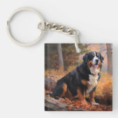 Berner Berg im Herbst Leaves Fall Inspiriert Schlüsselanhänger (Vorderseite)