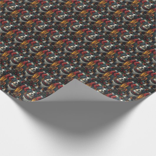 Berner Berg mit Weihnachtsgeschenke Feuerplatz Geschenkpapier (Ecke)