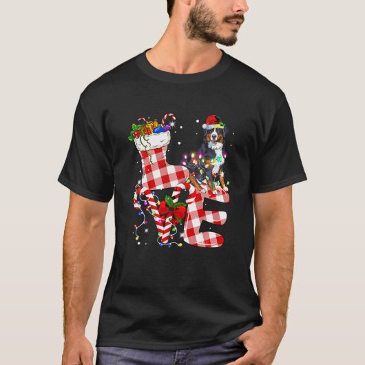 Berner Berg Weihnachtsbaum Lichter Xmas T-Shirt (Vorderseite)