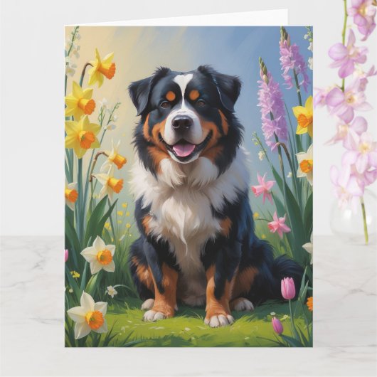 Berner Bergfrühlingsblumenmalerei Karte (Orchidee)