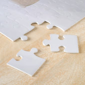 Berner Berghund im Schnee mit Weihnachtsbaum Puzzle (Seite)