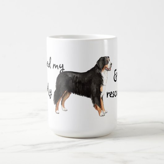 Berner Berghund retten Kaffeetasse (Mittel)