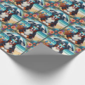 Berner Bliss: Cooler Hund mit Sonnenbrille Geschenkpapier (Ecke)