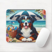 Berner Bliss: Cooler Hund mit Sonnenbrille Mousepad (Mit Mouse)