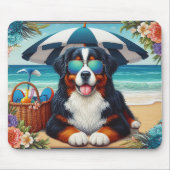 Berner Bliss: Cooler Hund mit Sonnenbrille Mousepad (Vorne)
