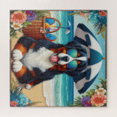 Berner Bliss: Cooler Hund mit Sonnenbrille Puzzle (Horizontal)