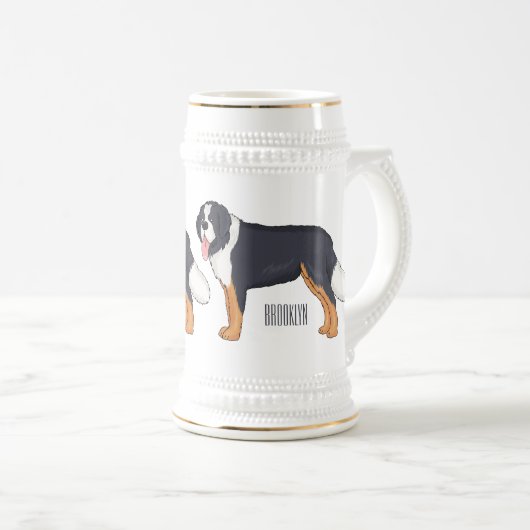 Berner Cartoon Bierglas (VorderseiteRechts)