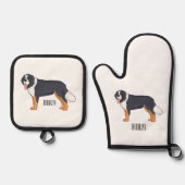 Berner Cartoon Ofenhandschuh & Topflappen-Set (Vorderseite)