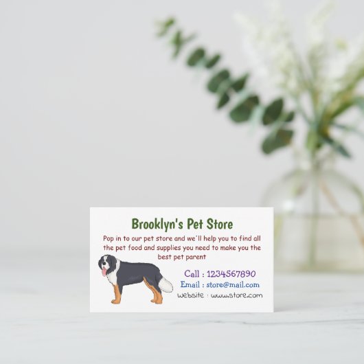 Berner Cartoon Visitenkarte (Stehend Vorderseite)