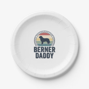 Berner Daddy Vintage Dog Dad Vector-Shirt-Design_1 Pappteller