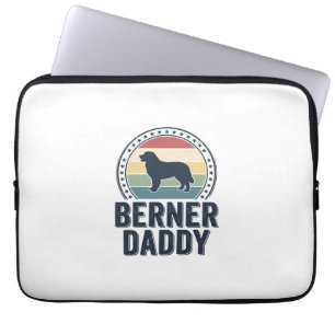 Berner Daddy Vintage Hund Papa Vektor-Shirt Design Laptopschutzhülle