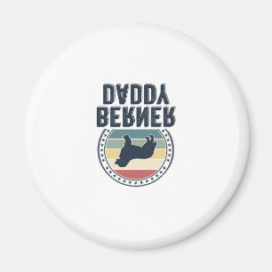 Berner Daddy Vintage Hund Papa Vektor-Shirt Design Magnet