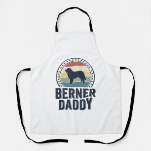 Berner Daddy Vintage Hund Papa Vektor-Shirt Design Schürze