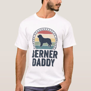 Berner Daddy Vintage Hund Papa Vektor-Shirt Design T-Shirt