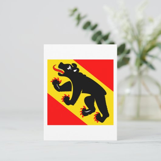 Berner Flagge Postkarte (Stehend Vorderseite)