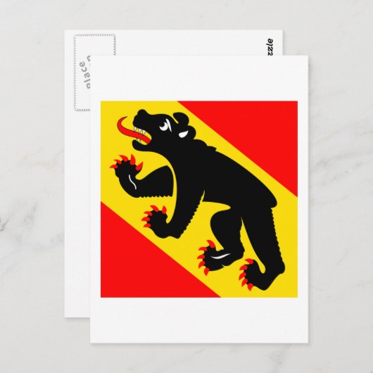 Berner Flagge Postkarte (Vorne/Hinten)