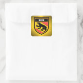 Berner Flagge Quadratischer Aufkleber (Tasche)