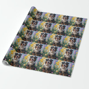 Berner Frühlingsblumenmalerei Geschenkpapier