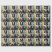 Berner Frühlingsblumenmalerei Geschenkpapier (Flach)