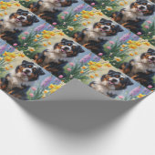 Berner Frühlingsblumenmalerei Geschenkpapier (Ecke)