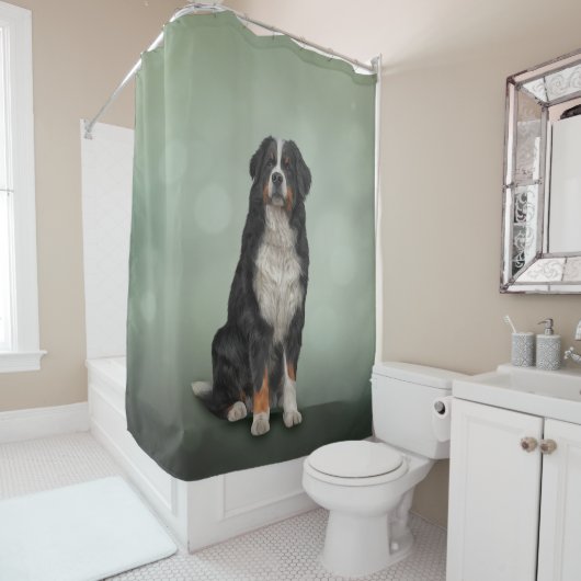 Berner Hund Duschvorhang (Beispiel)