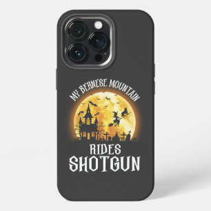 Berner Hund fährt Shotgun, Halloween Gruselhund iPhone 13 Pro Hülle