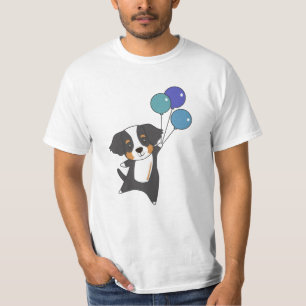 Berner Hund fliegt mit Balloons süß T-Shirt