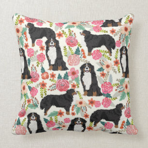 Berner Hund Florals Kissen