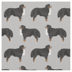 Berner Hund grau Stoff