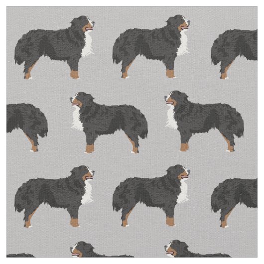 Berner Hund grau Stoff (Nahaufnahme)