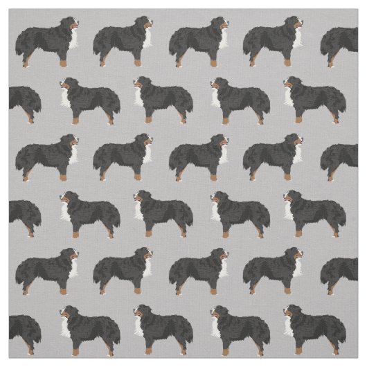 Berner Hund grau Stoff (Muster)