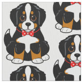 Berner Hund in der Krawatte Bow Fabric Stoff (Nahaufnahme)