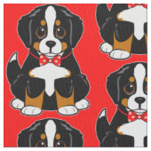 Berner Hund in der Krawatte Bow Fabric Stoff (Nahaufnahme)