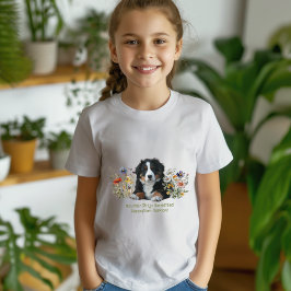 Berner Hund in Wildblumen T-Shirt