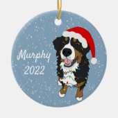 Berner Hund individuell anpassbar Keramik Ornament (Vorne)