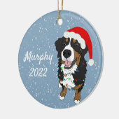 Berner Hund individuell anpassbar Keramik Ornament (Links)