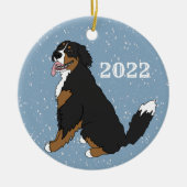 Berner Hund individuell anpassbar Keramik Ornament (Vorne)