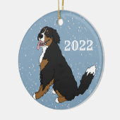 Berner Hund individuell anpassbar Keramik Ornament (Links)