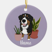 Berner Hund individuell anpassbar Keramik Ornament (Vorne)
