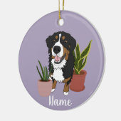 Berner Hund individuell anpassbar Keramik Ornament (Links)