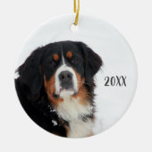 Berner Hund individuell anpassbar Keramik Ornament (Vorne)