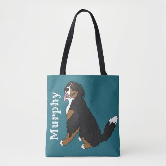 Berner Hund individuell anpassbar   Tasche (Vorderseite)