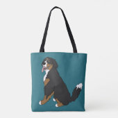 Berner Hund individuell anpassbar   Tasche (Rückseite)