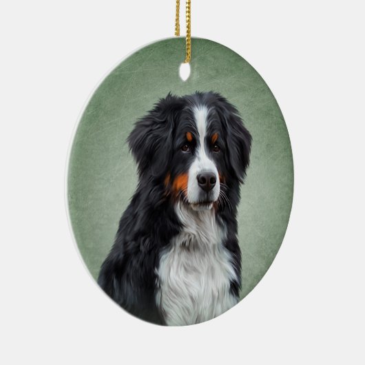 Berner Hund Keramik Ornament (Rechts)