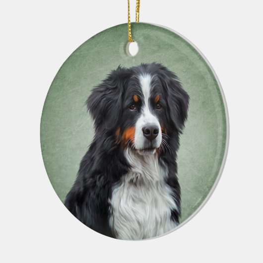 Berner Hund Keramik Ornament (Links)